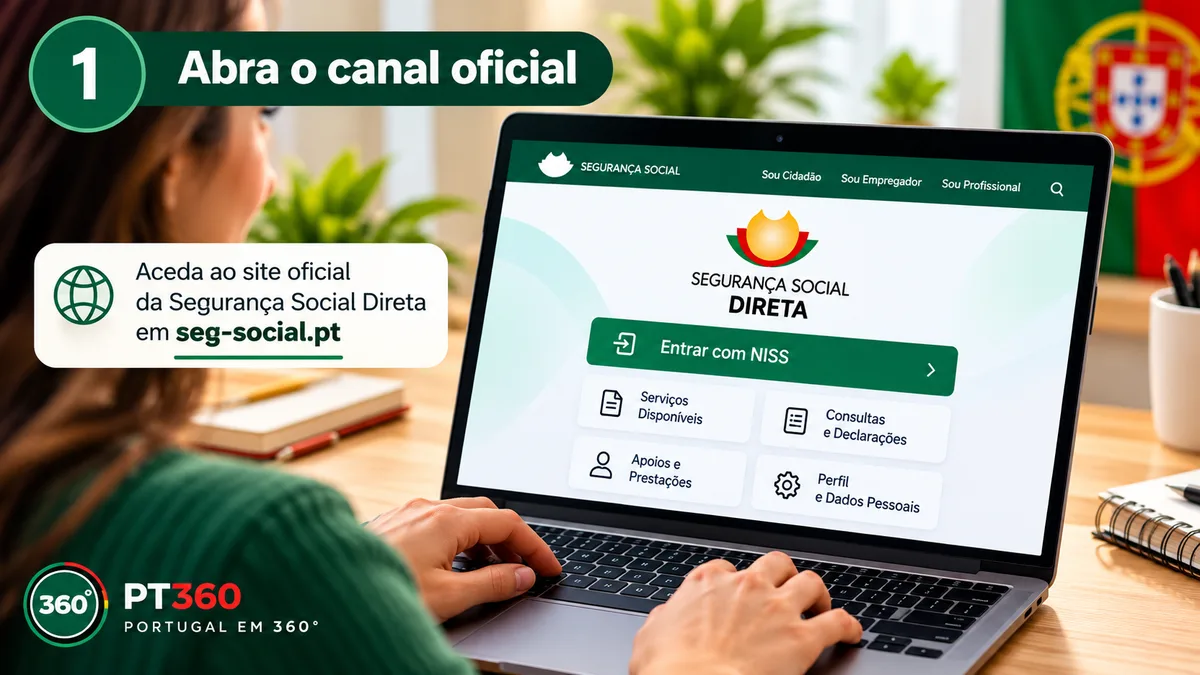 Ilustração do passo 01: Abra o canal oficial